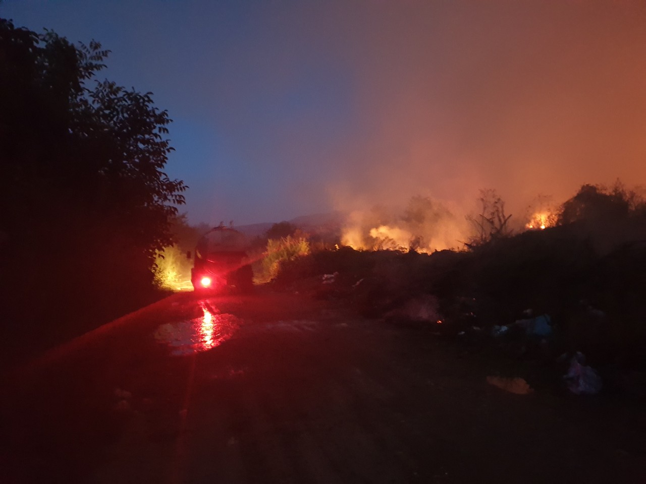 Požar kod deponije, foto: N.M.