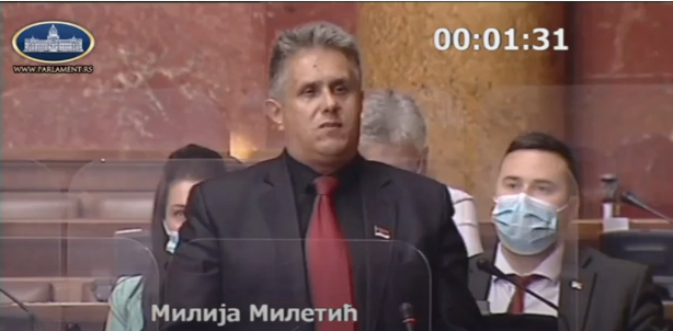 Narodni poslanik Milija Miletić, foto: Parlament Srbije