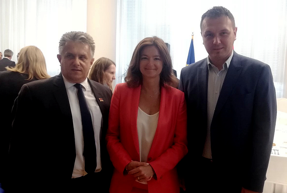 Miletić i Stevanović sa Tanjom Fajon - predsednicom Odbora Evropskog parlamenta za stabilizaciju i pridruživanje Srbije EU
