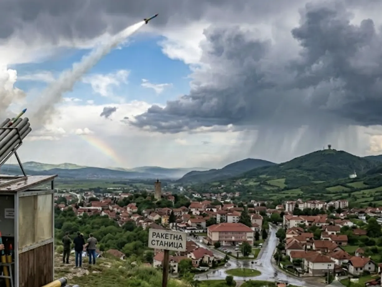 Ilustracija, ispaljivanje protivgradnih raketa, foto: AI