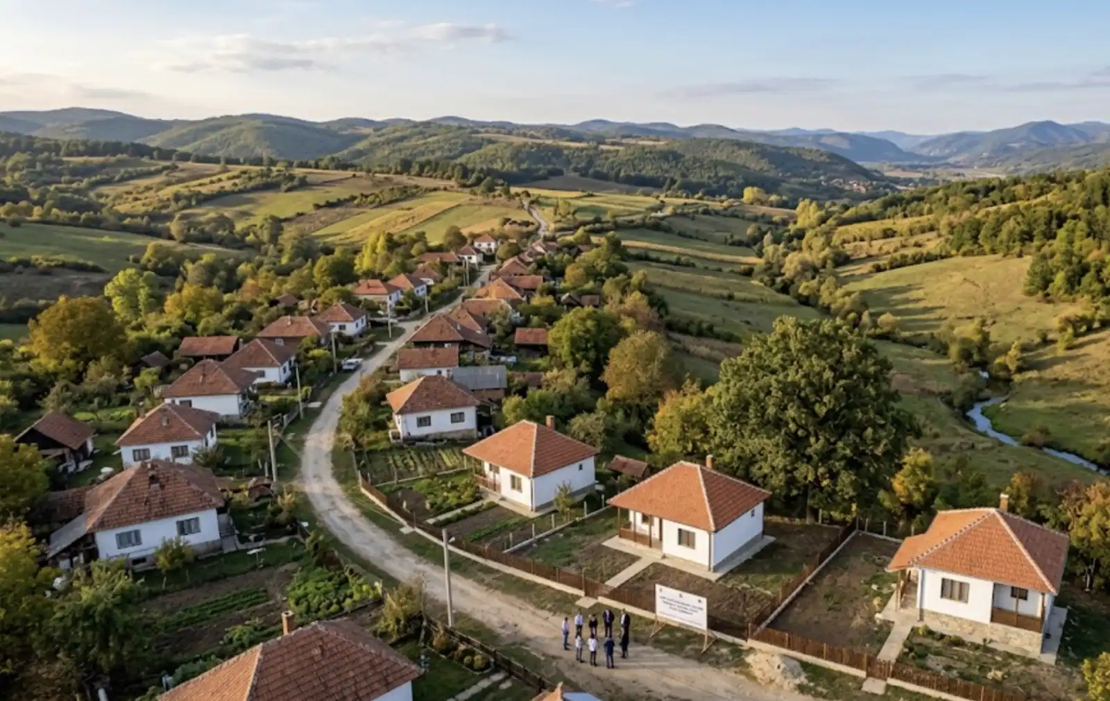 Selo, fotografija iz vazduha